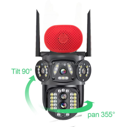 دوربین سیمکارت خور 4 لنز بازدارنده با کیفیت 12MP دارای دزدگیر هوشمند و بلندگو قدرتمند