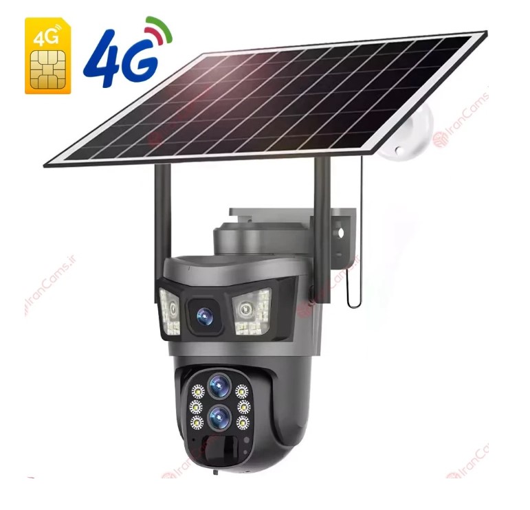 دوربین اسپیددام خورشیدی V380 مدل P10 با سه لنز
