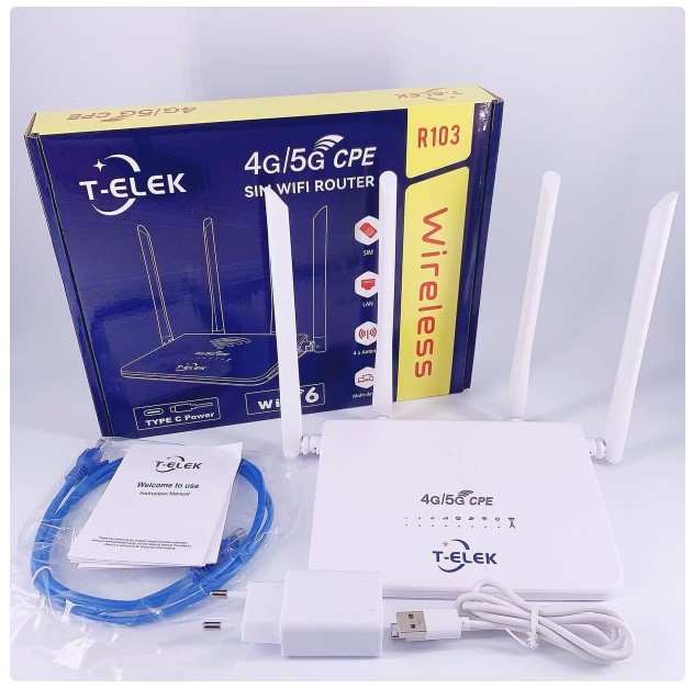 مودم سیمکارتی T-ELEK مدل R103 ۴G/۵G با سرعت ۳۰۰ مگابیت