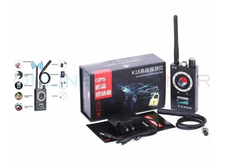 دستگاه جاسوس یاب K18 ( پیدا کردن gps مخفی ، دوربین مخفی ، شنود و دیگر تجهیزات الکترونیکی مخفی شده )