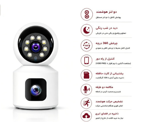 دوربین مداربسته دولنز ۸ مگاپیکسل سیم کارتی