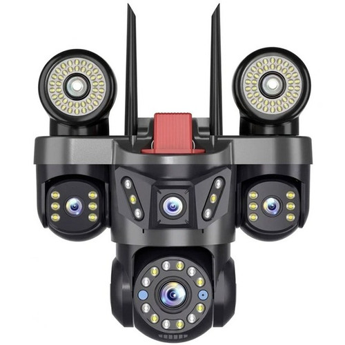 دوربین مدار بسته سه لنز موتوردار سیمکارتی QQ-881A-4G سفید