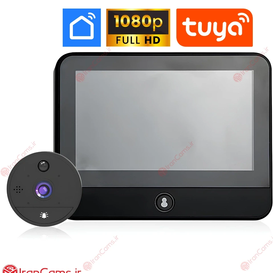 چشمی درب دیجیتال مانیتور دار TUYA S32