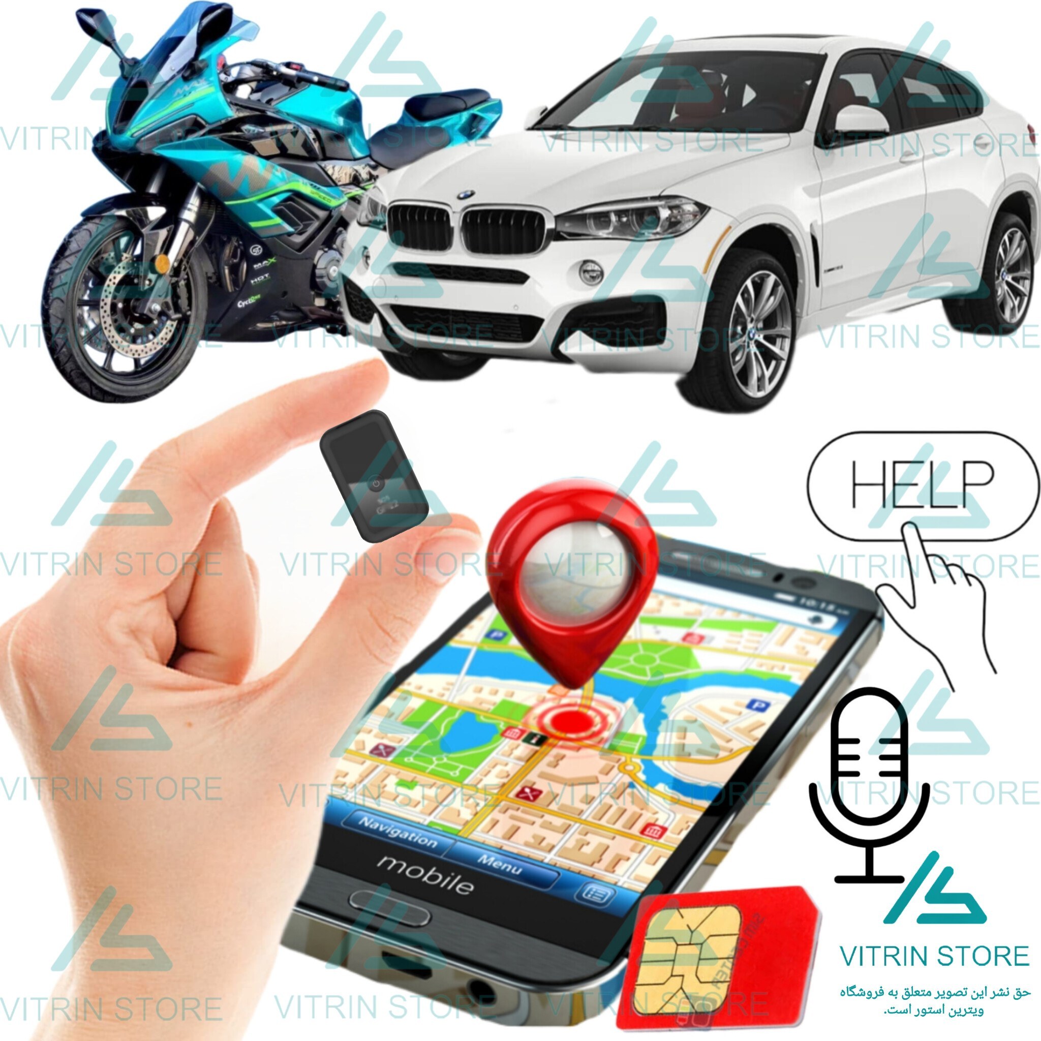 ردیاب و جی پی اس (GPS) سیمکارتی خودرو و کودک با شنود صدا و دکمه اعلام خطر فوری با شارژدهی تا 3 روز مدل G-Finder-22