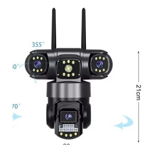 دوربین مداربسته سیمکارت خور سه لنز چرخشی 12 مگاپیکسل V380 3cam