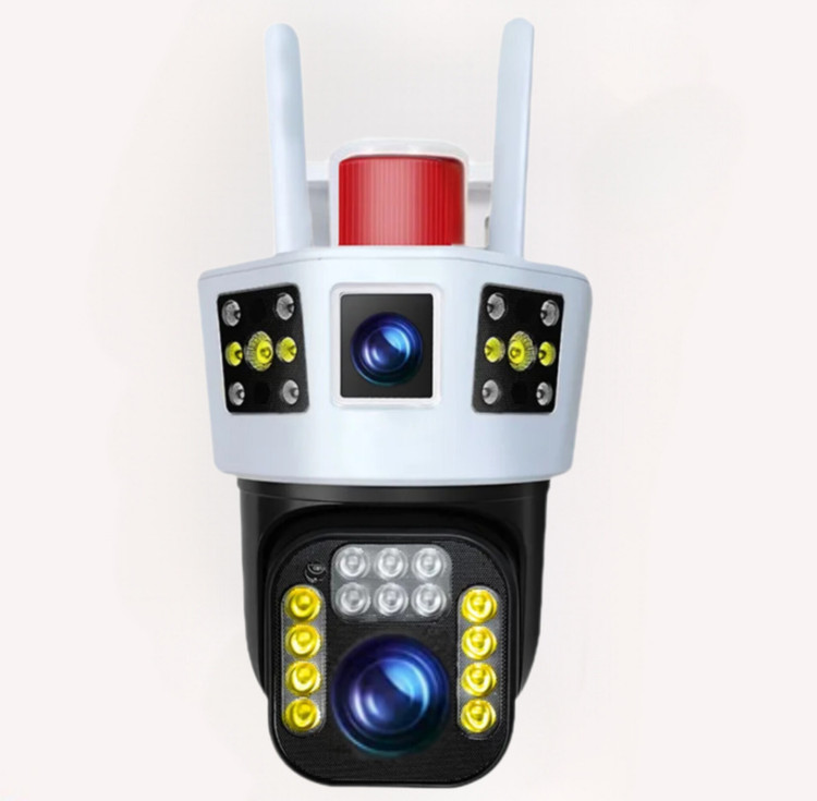 دوربین مداربسته بیسیم دو لنزه V380 پرو کیفیت ۸ مگاپیکسل با آژیر