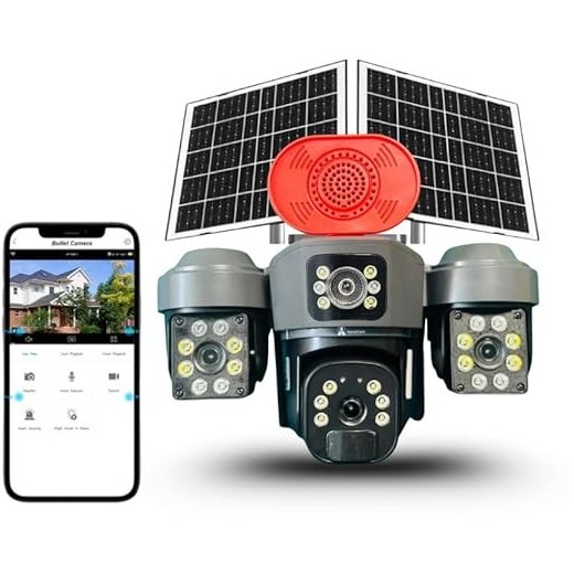 دوربین مداربسته خورشیدی 4 لنز Hi-Easy مدلV560 (سرور داخلی) سفید