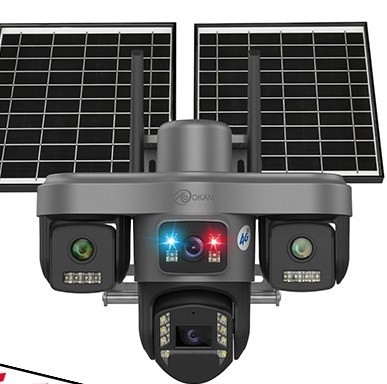 دوربین چهار لنز سیم کارتی سولار دو پنل AOV TA4 O-kam سفید