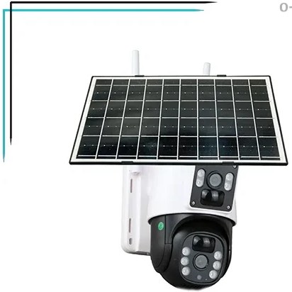 دوربین مداربسته O-KAM TP11 دو لنز سیم‌کارتی سولار مشکی