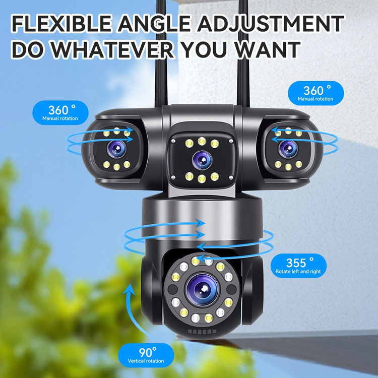 دوربین مداربسته سیم کارتی 4 لنز واقعی 4K Hi-easy (سرور داخلی)