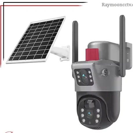 دوربین پنل خورشیدی سیم کارتی دو لز v380 مدل 832YD-HS-4G سفید