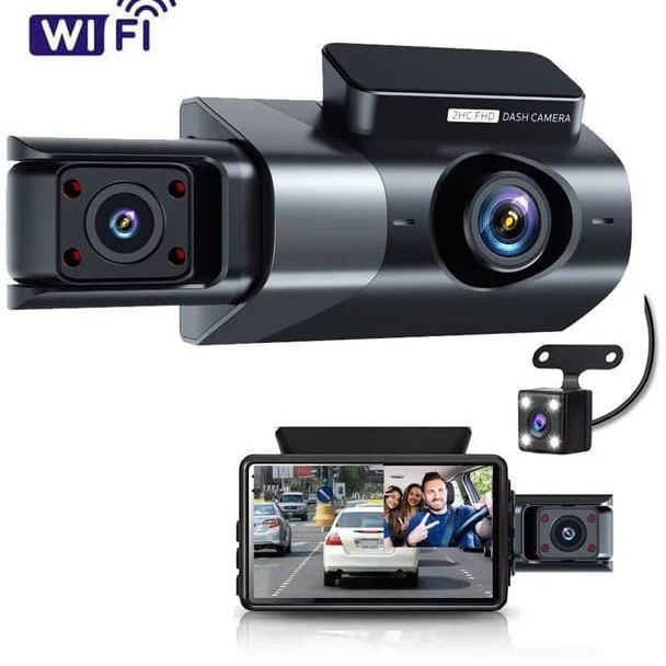 دوربین ثبت وقایع ۳ لنز وای فای مدل WDR سفید